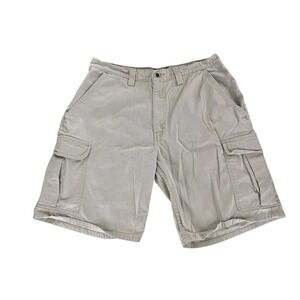 Vtg 90s Levis SilverTab Khakis Cargo Shorts Mens 34x11 Tan Beige Cotton Twill
